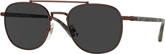 Persol PO1006S Asian Fit Polarized 114848 Mens Sunglasses Brown Size 53