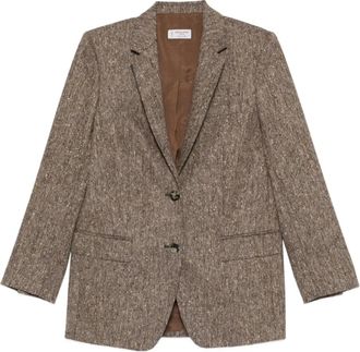 Alberto Biani single-breasted blazer - Brown