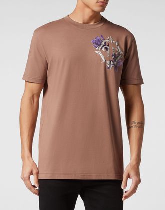 Philipp Plein T-Shirt Ronde Hals Flowers