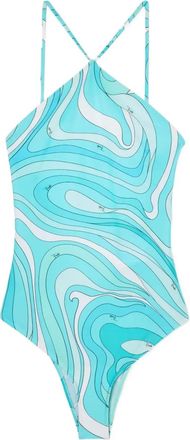 Pucci Badpak met print - Blauw