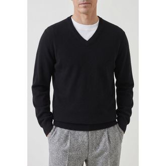 Brunello Cucinelli Black Wool V Neck Sweater, Brand Size 50 (US Size 40)