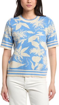 Vince Camuto Jacquard Crewneck Top