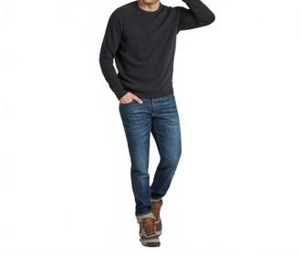 Life is good French Terry Crew Neck Sweatshirt In Black