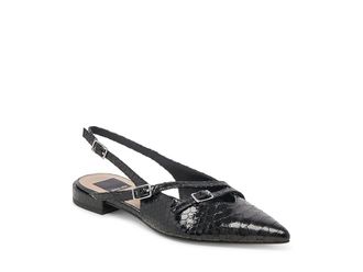 Dolce Vita Pamla Womens Flat Shoes Midnight Snake Embossed : 6 M, Leather