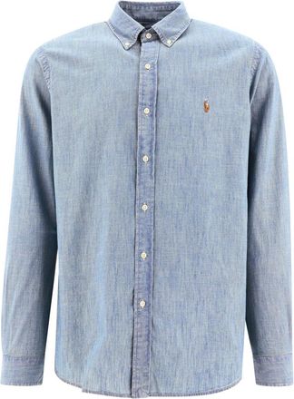 Polo Ralph Lauren Shirts - Heren - Casual Overhemden - Blauw - 2XL - Overhemden