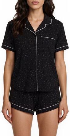 Flora Nikrooz Gabriella Printed Short Pajamas in Black at Nordstrom Rack, Size X-Large