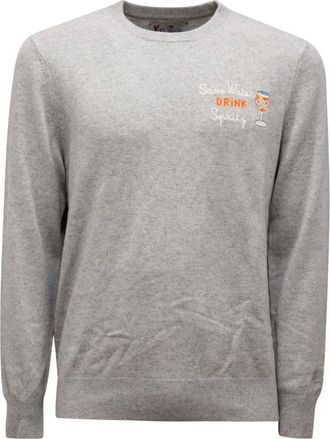 MC2 Saint Barth Truien & Vesten, Heren, Grijs, S, Wol, Heron Wollen Trui