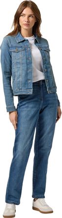 M&Co Womens Blue Mid Wash Denim Jacket - Womens