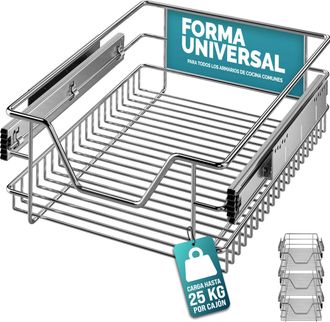 Deuba Casaria Caj&oacute;n Telesc&oacute;pico Extra&iacute;ble Para Muebles Armarios De Cocina 30cm/40cm/50cm/60cm 40cm. Set Of 3 (en)