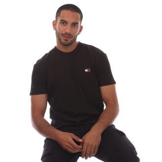Tommy Jeans Heren Tonaal Badge T-shirt (Zwart)