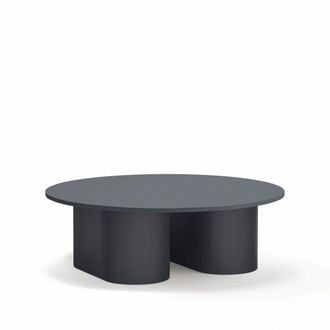 Teulat Mesa de centro redonda gris antracita