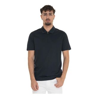 HUGO BOSS Tops, Heren, Blauw, 2Xl, Katoen, Polo shirt met korte mouwen van jersey