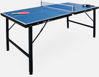 Sweeek Mini tavolo da ping pong pieghevole per interni con 2 racchette e 3 palline, 150cm