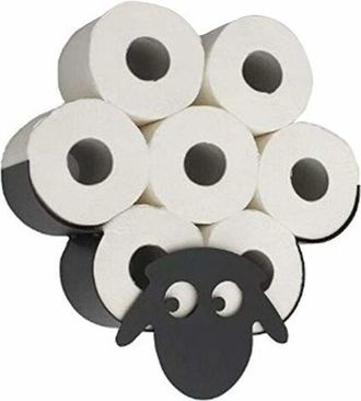 OEM Inhhub - Portarrollos De Papel Higi&eacute;nico Con Dise&ntilde;o De Ovejas, Bonito Colgante De Pared Para Dormitorio, Cocina Y Ba&ntilde;o