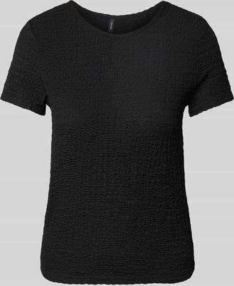 Vero Moda Regular Fit T-Shirt in Crinkle-Optik Modell ELENE in Black, Gr&ouml;&szlig;e S
