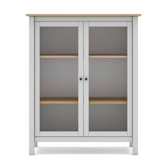 Calicosy Misti 2-Door Display Cabinet W90 X H110 Cm in White