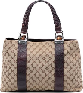 Gucci Pre-owned Gucci Medium GG Canvas Bamboo Libeccio Tote Ladies UHBXKZ2R7ZECY5CJ
