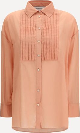 Golden Goose Oversized Shirt in cotton with pleated bib Female S