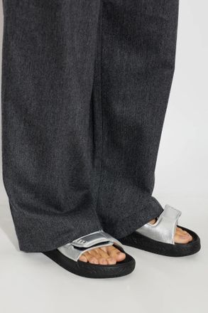 Veja ETNA BOLD LEATHER Slides, Womens, Silver