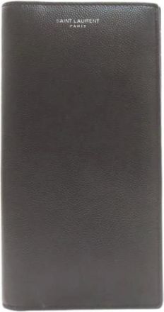 Saint Laurent Pre-owned Wallets, female, Black, Size: ONE SIZE Pre-owned Leather Wallet