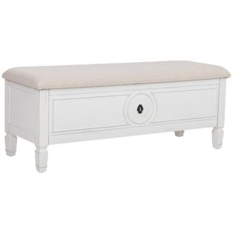Wanderlust Deco Banco De Madera Blanco 120x43x48h Cm