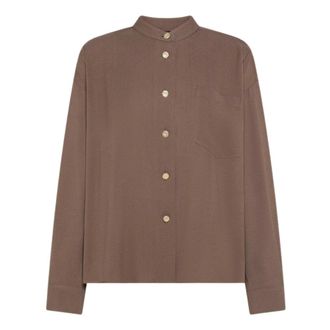Seventy Dames, Blouses & Shirts, Grijs, Maat: S Zijde