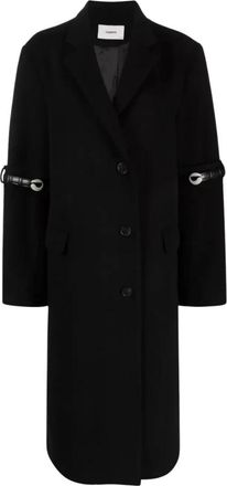 Coperni Zwarte Wollen Jas - Dames - Mantel - Zwart - XS - Wol - Jassen
