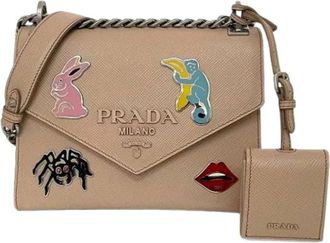 Prada Pre-owned Cross Body Bags, female, Beige, Size: ONE SIZE Pre-owned Vintage Cross Body Bag