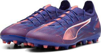 Puma Fussballschuh PUMA ULTRA 5 PRO MG, Gr. 46,5, blau (lapis lazuli, puma wei&szlig;, sunset glow), Synthetik, Schuhe Fussballschuh, f&uuml;r Kunstrasenpl&auml;tze