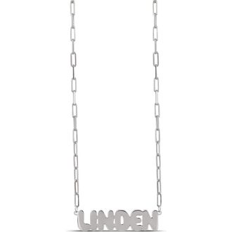 SHYMI Bubble Letter Script Necklace in Silver at Nordstrom