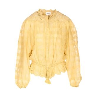 Isabel Marant Dames, Blouses & Shirts, Geel, Maat: S Katoen