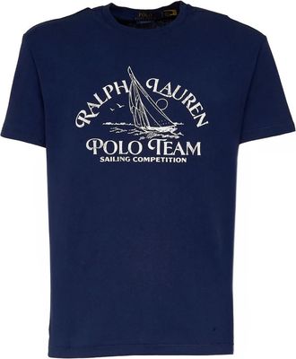 Polo Ralph Lauren Crew Neck Classic-Fit T-Shirt - Heren - T-shirts - Blauw - XL - Tops