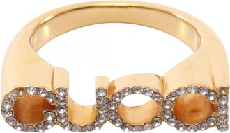 Gucci Gold Gold Plating Band Ring (Pre-Owned)