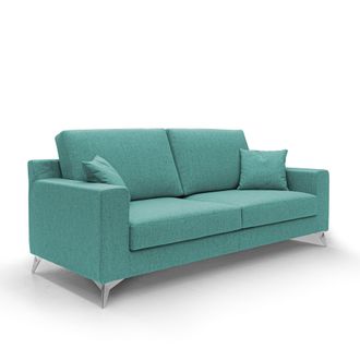 Divani.Store Michael Canap&eacute; De Tela Impermeable Y Antimanchas 206 Cm Verde Aguamarina