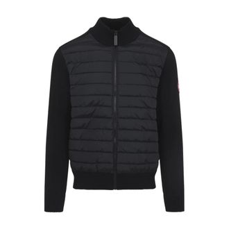 Canada Goose Winter Jackets, male, Black, Size: S HyBridge Knit Jacket