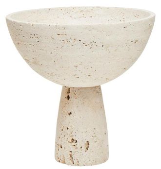 Fifty Five South Grosse Design Schale Tibor aus edlem Travertin, &oslash; 30 x 30 cm