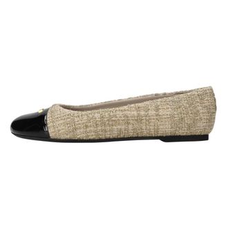 N&deg;21 Fabric Ballet Flat - Dames - Schoenen - Beige - Maat: 38 1/2 EU Leer