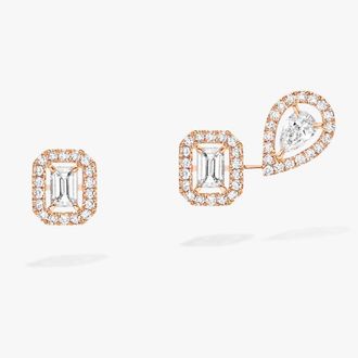 Messika My Twin 1+2 Pink Gold Diamond Earrings