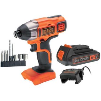Black+Decker Black&decker - Atornillador De Impacto 18v 1/4 Bdcim18d1a-qw