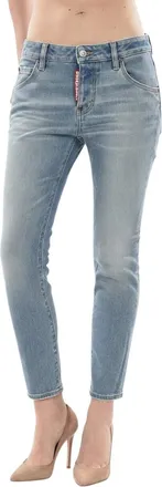 Dsquared2 Blue Skinny Mid Rise Jeans