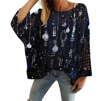 Generic christmas tops for women uk, Christmas Jumpers For Women Fall Long Sleeve Cardigans Ladies 2025 Crew Neck Fashion Hoodies Casual Long Sweatshirt Jacke