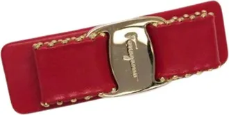Ferragamo Pre-owned Accessories, female, Red, Size: ONE SIZE Pre-owned Vara Barrette