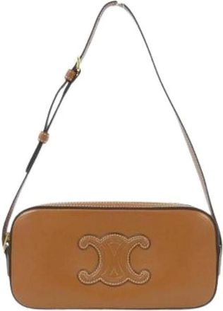 Celine Pre-owned Shoulder Bags, female, Brown, Size: ONE SIZE Pre-owned Vintage Shoulder Bag