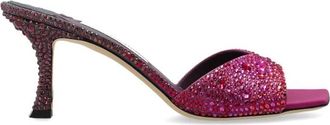 Jimmy Choo London Skye 70 Mules - Dames - Muiltjes - Paars - 37 EU - Leer - Schoenen