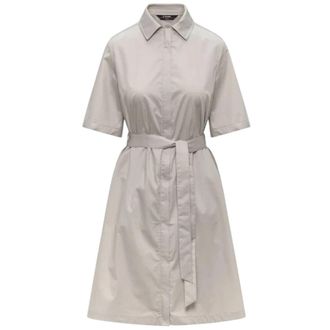 K-Way Kleedjes - Dames - Shirt Kleedjes - Beige - S - Katoen - Kleedjes