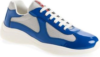 Prada Americas Cup Sneaker in Azzurro/Argento at Nordstrom, Size 11.5Us