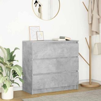 vidaXL Credenza Grigio Cemento 80x35x76 cm in Legno Multistrato - Vidaxl
