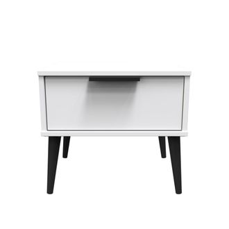 Welcome Furniture Helsinki Ready Assembled Bedside Table with 1 Drawer - White Matt - Welcome Furniture | TJ Hughes