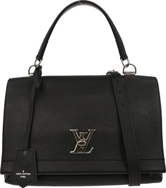 Louis Vuitton Lockme Ii Handbag Leather Black Leather Handbag (Pre-Owned)