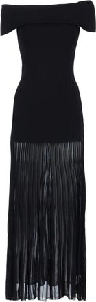 Michael Kors Maxi Dresses, female, Black, Size: XS Off-Shoulder Pleated Dress